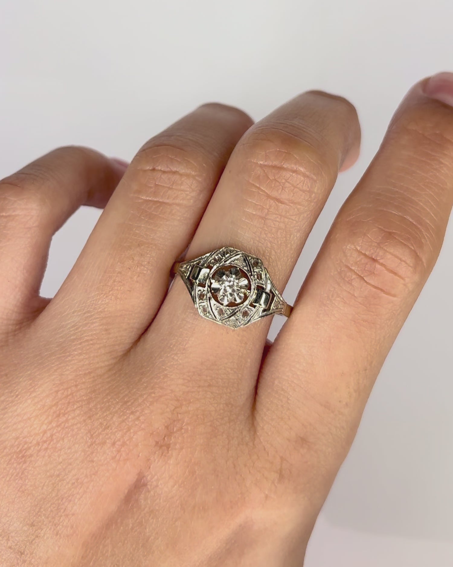 Bague Art Déco Diamants "Sidonie"