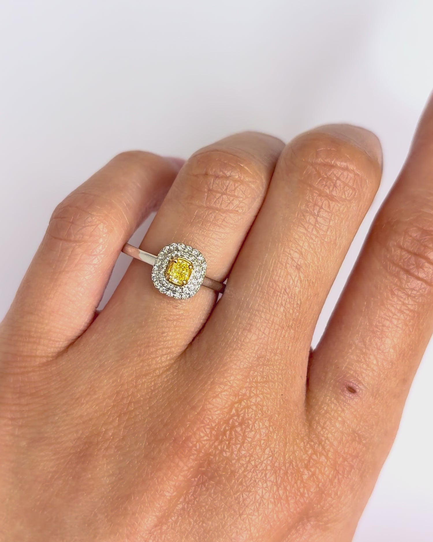Bague Marguerite Diamant Jonquille "Justine"