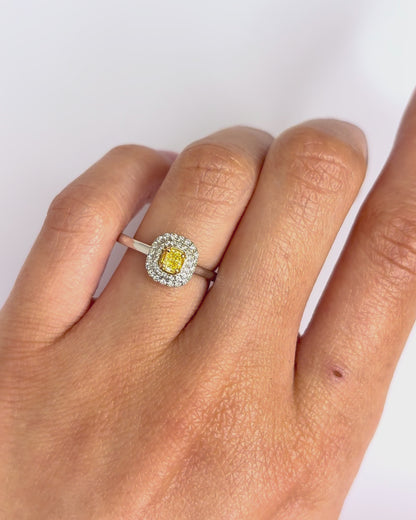 Bague Marguerite Diamant Jonquille "Justine"