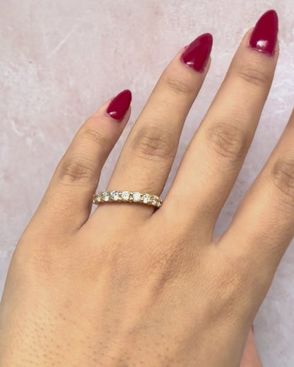 Media alianza con diamantes 0,81 quilates 3,3 mm "Florence"