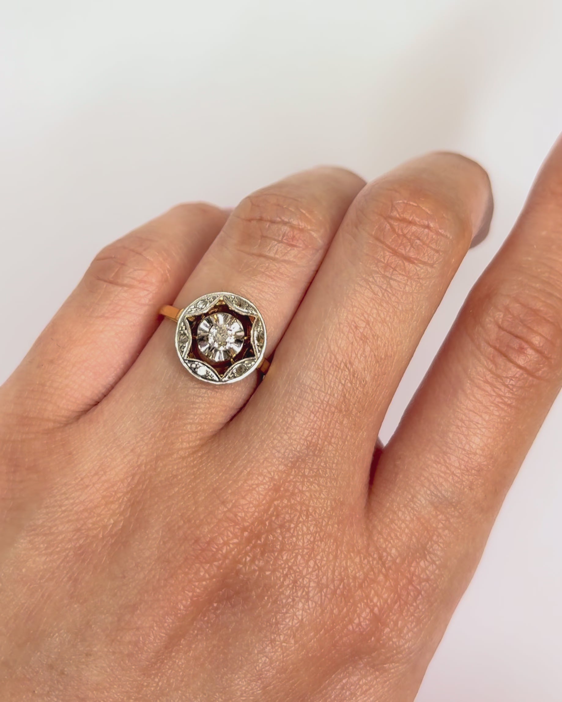 Anillo Art Déco Diamantes "Zélie"