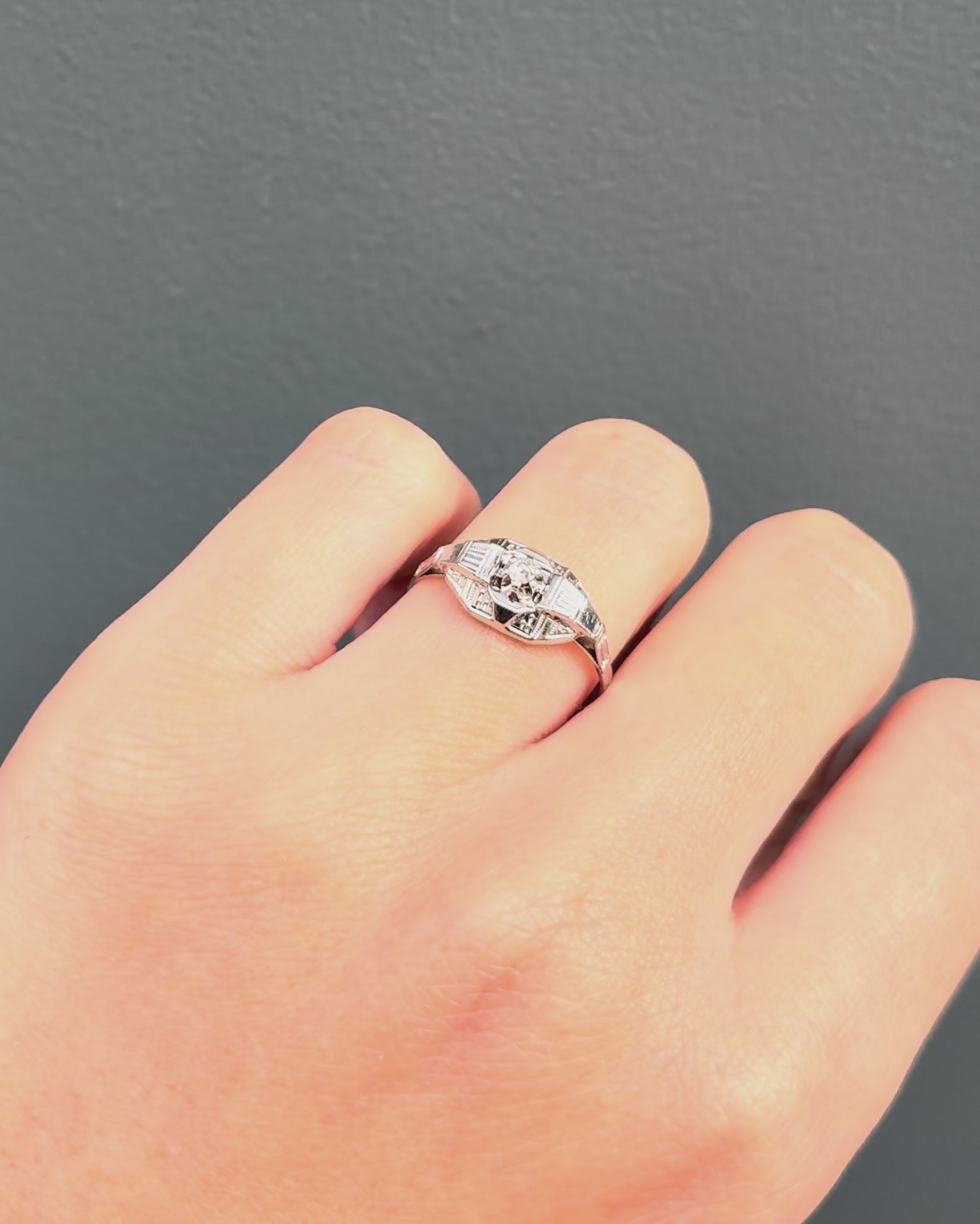 Bague Art Déco Diamant "Elena"