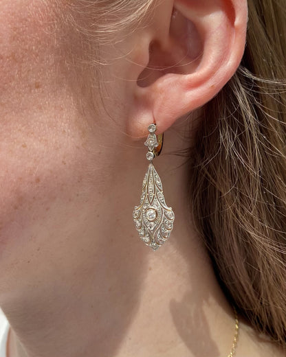 Boucles Pendantes 42 Diamants &quot;Soléan&quot;