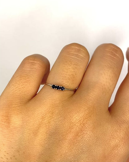 "Laura" Trilogy Sapphire Ring