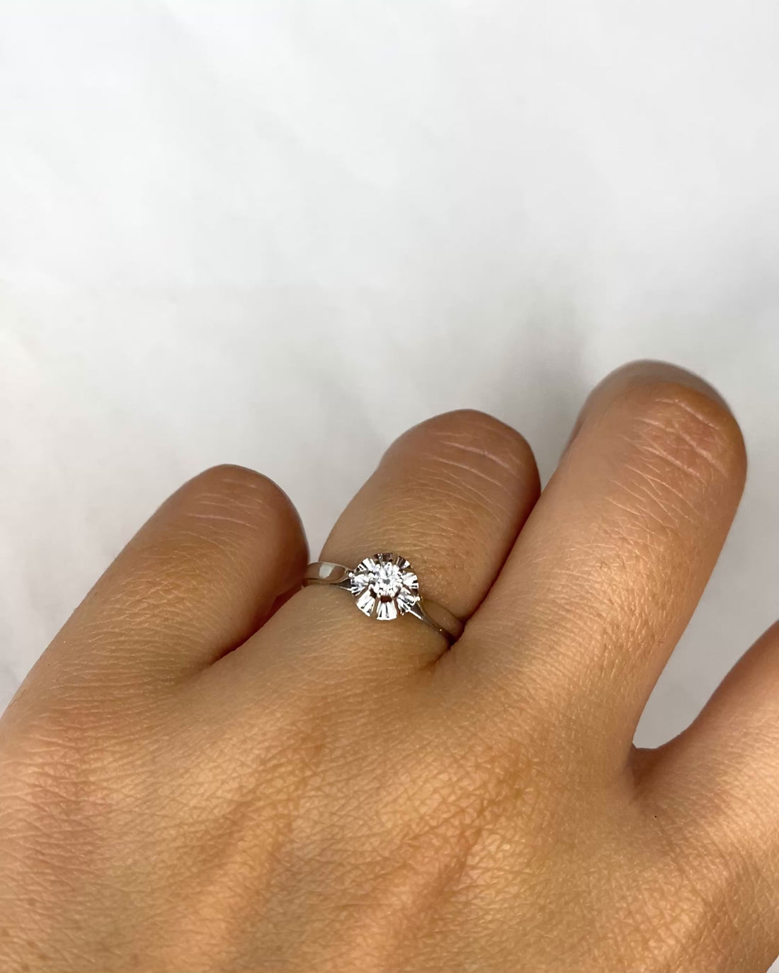Bague Solitaire Diamant 0.08 carat &quot;Arianna&quot;