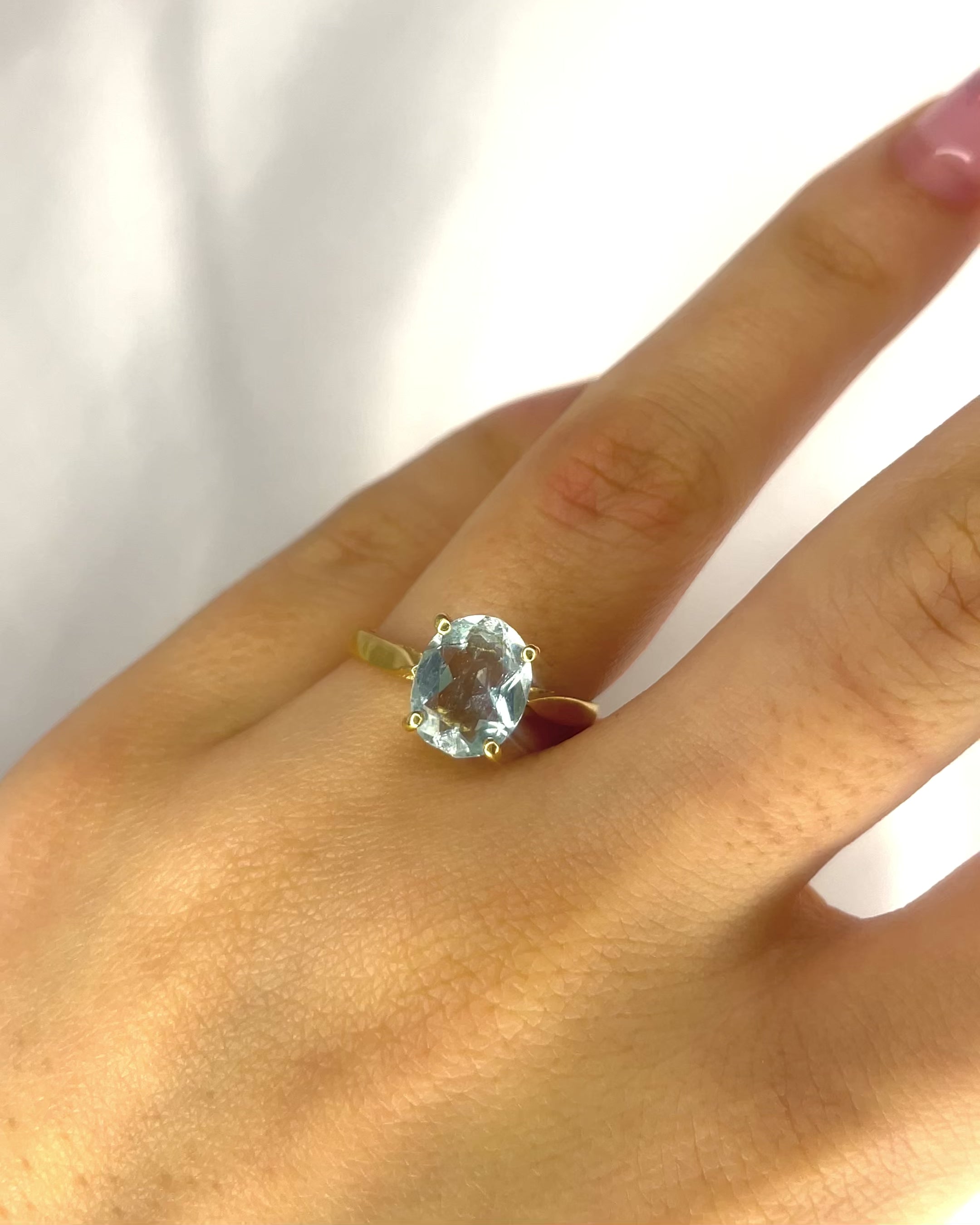 Solitary Aquamarine Ring 1.85 carat "Marie"