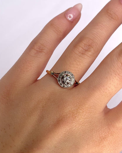 Anillo Art Déco con diamantes "Pamela"