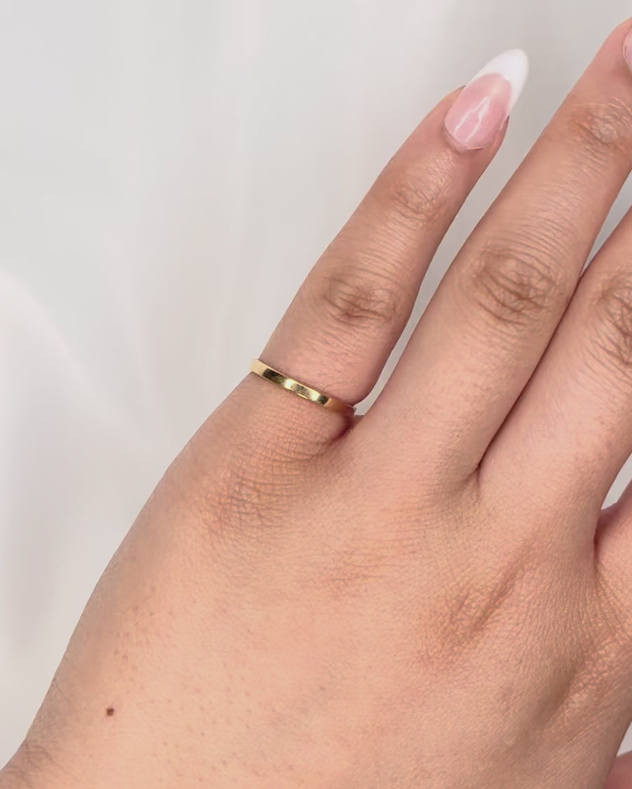 Bague Alliance Or Jaune 2 mm "Nedim"