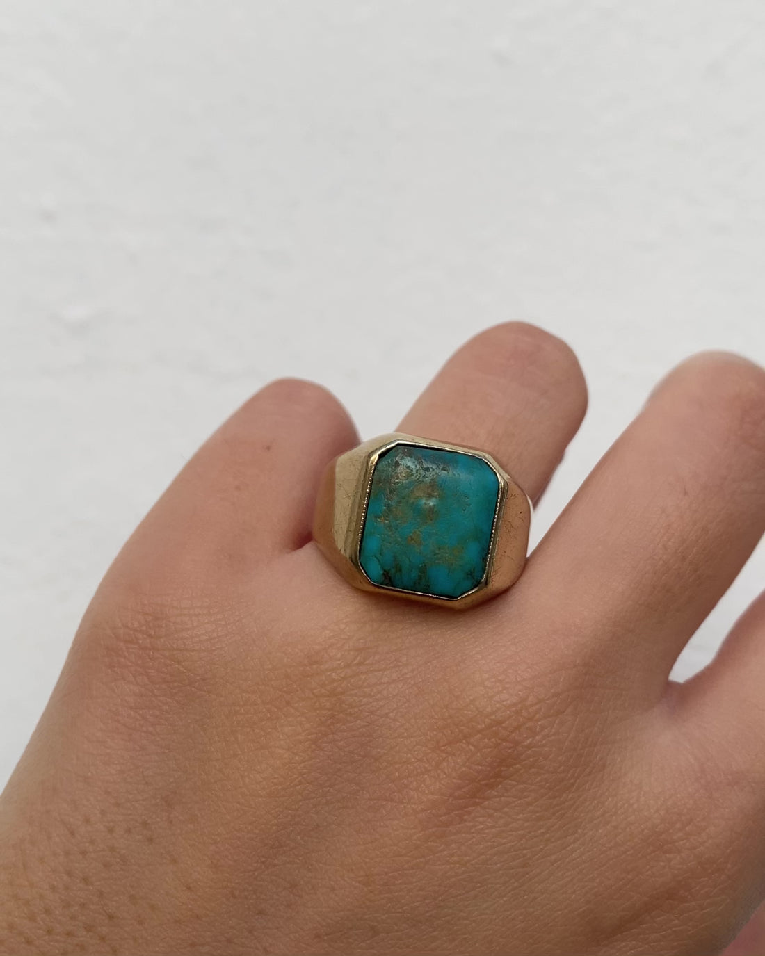 Bague Chevalière Chrysocolle 7.82 g &quot;Sonia&quot;
