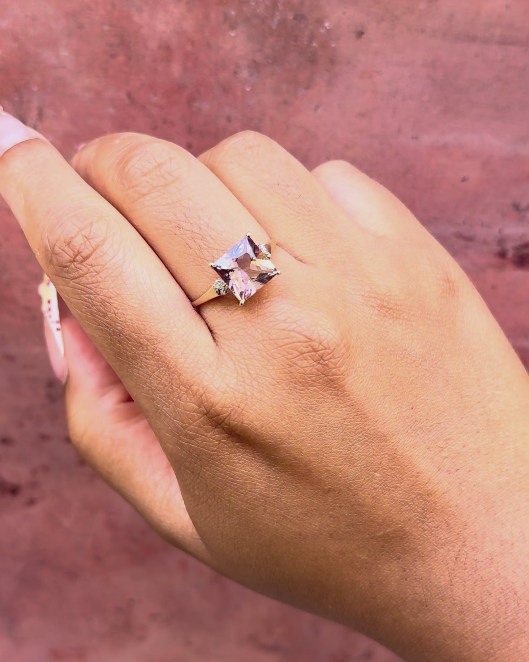 Bague Trilogie Amétrine 3.16 carat &amp; Diamants "Nayra"