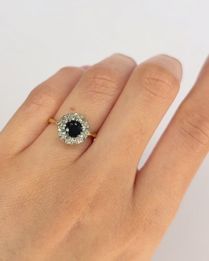 Anillo Marguerite Zafiro 0,76 quilates y Diamantes "Kate"