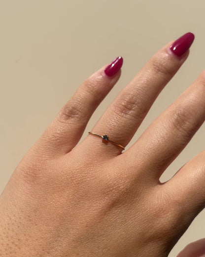 Bague Vintage Solitaire Saphir &quot;Dabia&quot;