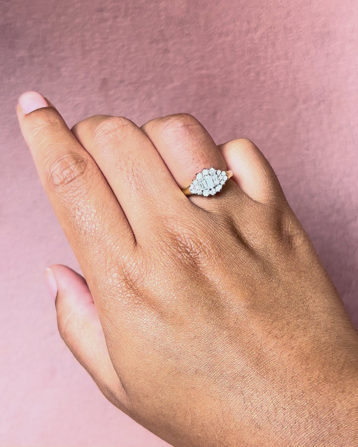 Bague Trilogie Marguerite Diamants 0.66 carat 4.43g "Geraldine"
