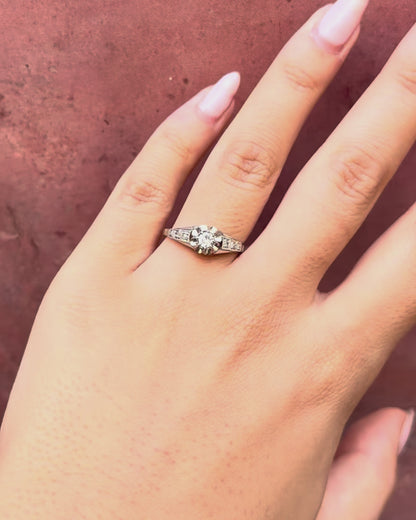 Anillo Art Déco con diamantes de 0,23 quilates «Hervé»