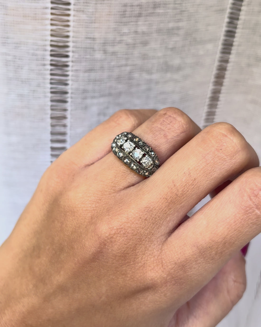 Bague Art Déco Diamants 0.92 carat &quot;Aglaé&quot;