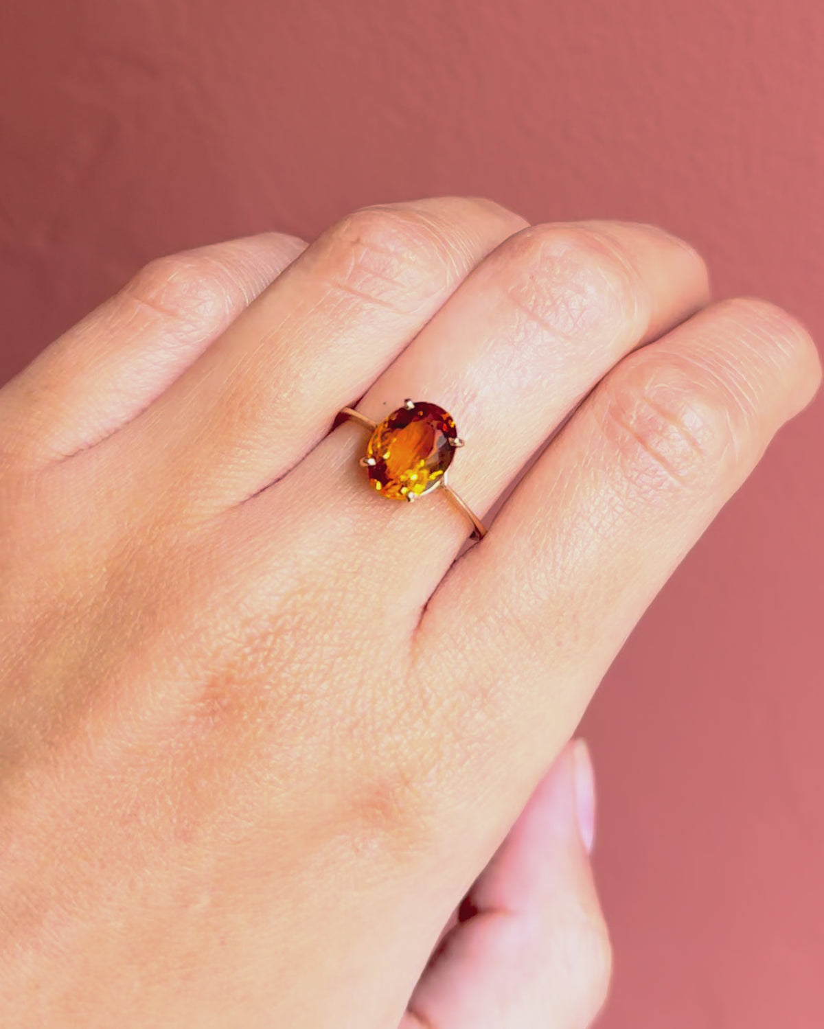 Citrine Cocktail Ring 2.15 carats &amp; Gold "Francine"