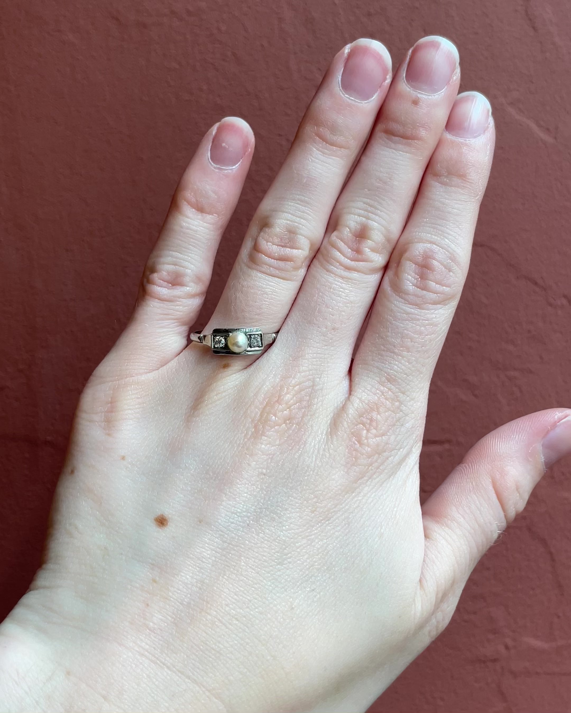 Bague Trilogie Perle &amp; Diamants “Alka”