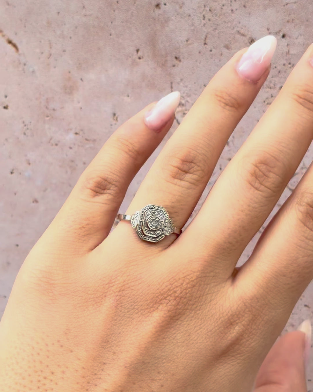 Bague Art-Déco Diamant "Solange"