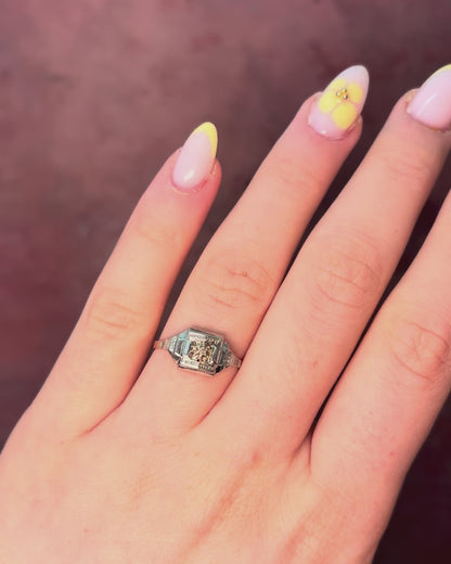 Tank Art Deco Diamond Ring "Juliette"