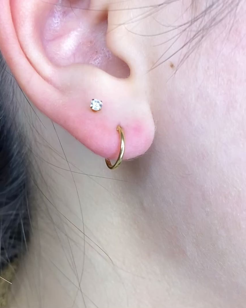 18 Carat Yellow Gold Hoop Earrings "Liliana"