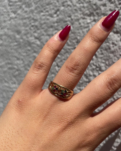 Bague Jonc Saphirs, Rubis &amp; Émeraudes &quot;Denova&quot;