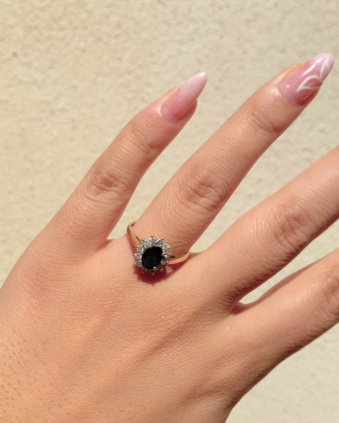 Bague Marguerite Saphir 1.70 carat &amp; Diamants &quot;Rosamée&quot;