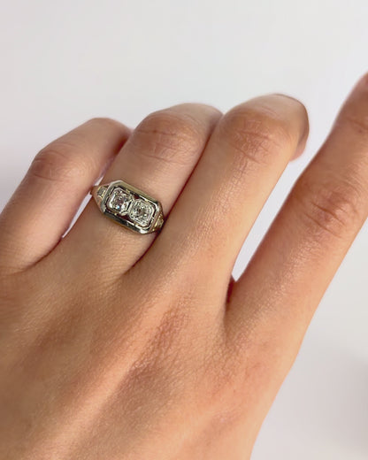 Bague Art-Déco Diamants 0.20 carat "Moïra"