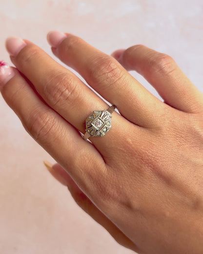 Bague Art-Déco Diamants "Linette"