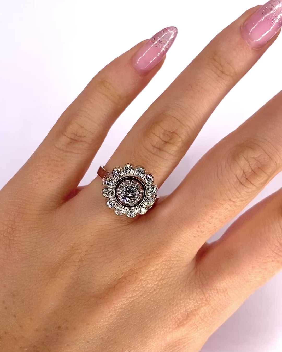 Bague Art Déco Diamants 0.69 carat "Nadia"