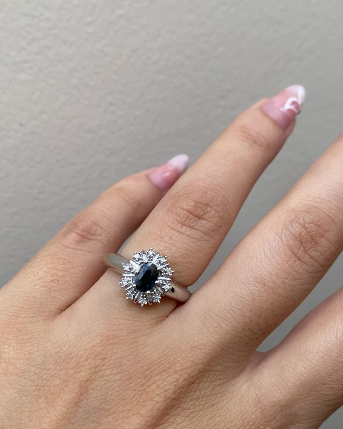 Bague Marguerite Saphir &amp; Diamants &quot;Clarisse&quot;