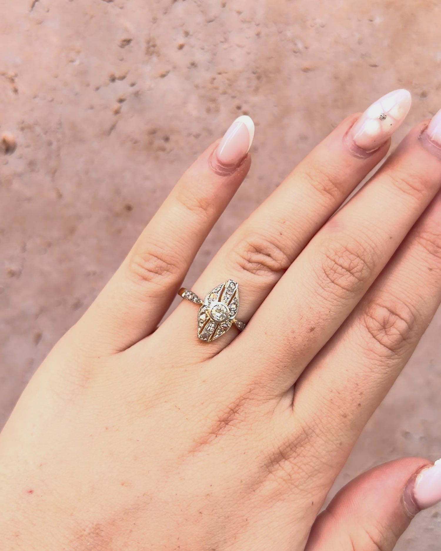 Art Deco Diamond Ring 0.36 Carat "Dorine"