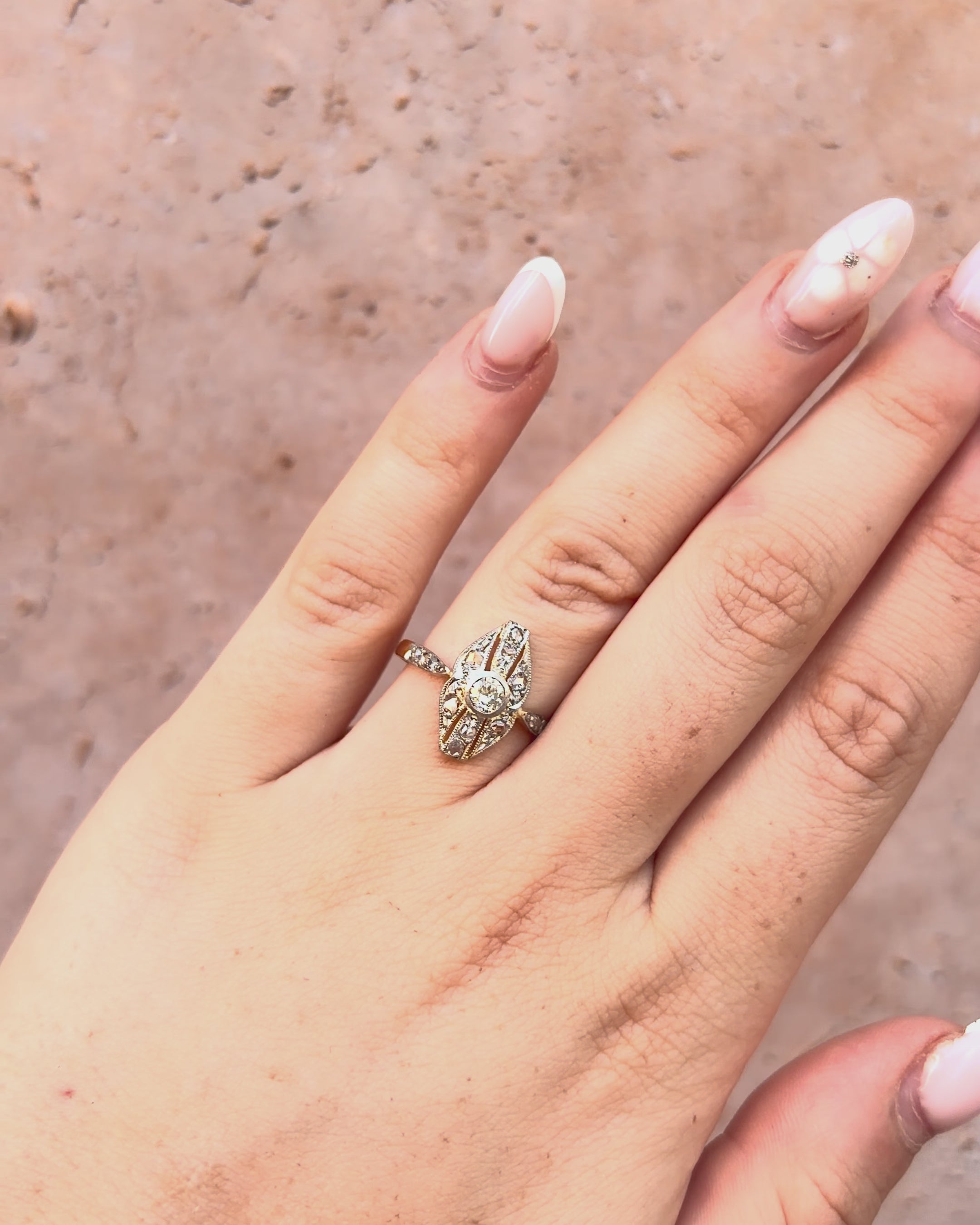 Art Deco Diamond Ring 0.36 Carat "Dorine"