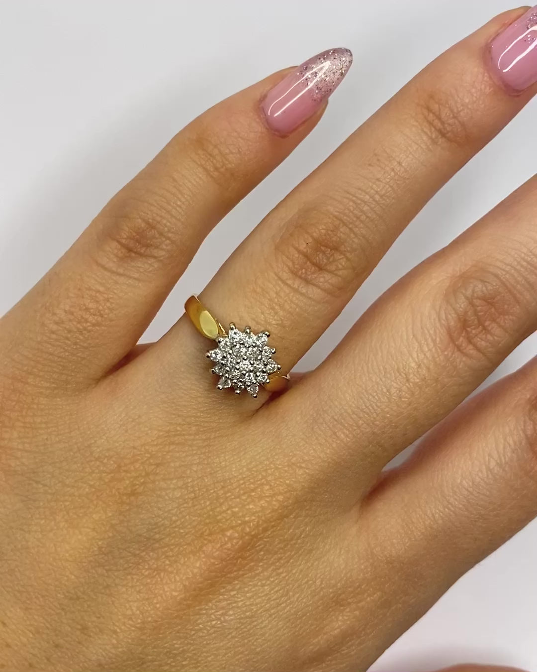 Bague Marguerite Diamants 0.38 carat "Rosalie"