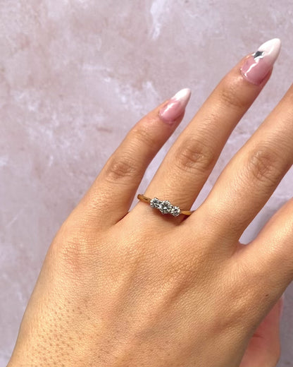 0.43 Carat Diamond Trilogy Ring "Camélia"