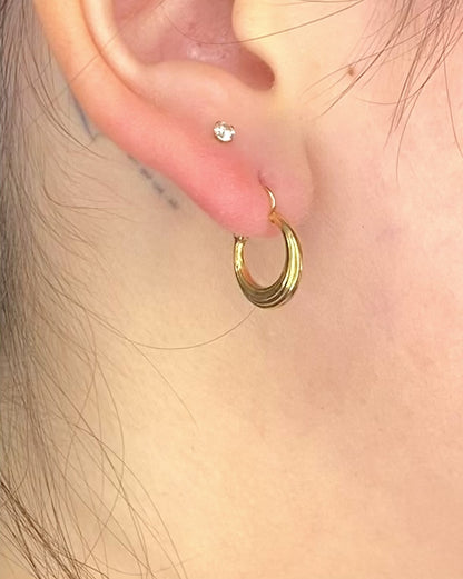 Yellow Gold Hoop Earrings "Paula"