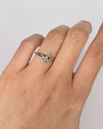 Bague Solitaire Aigue-Marine 0.56 carat “Mila"