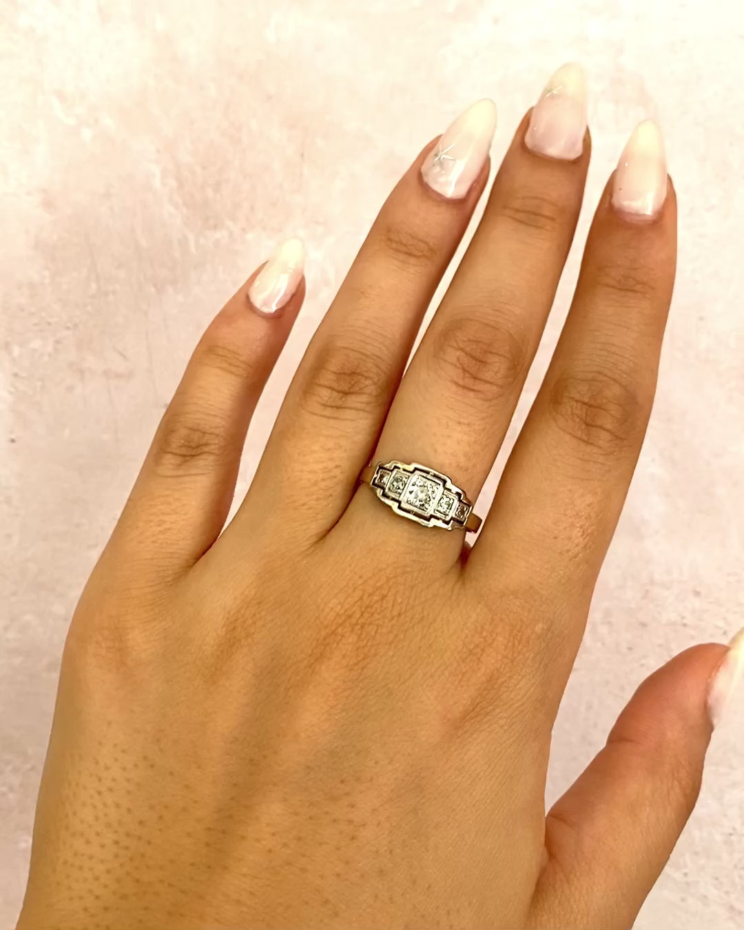 Art Deco Diamond Ring 0.32 carat "Alina"