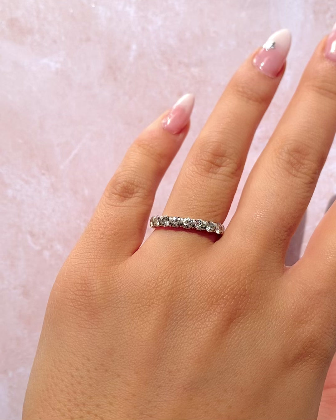 Bague Demi Alliance Diamant 0.72 carat "Irene"