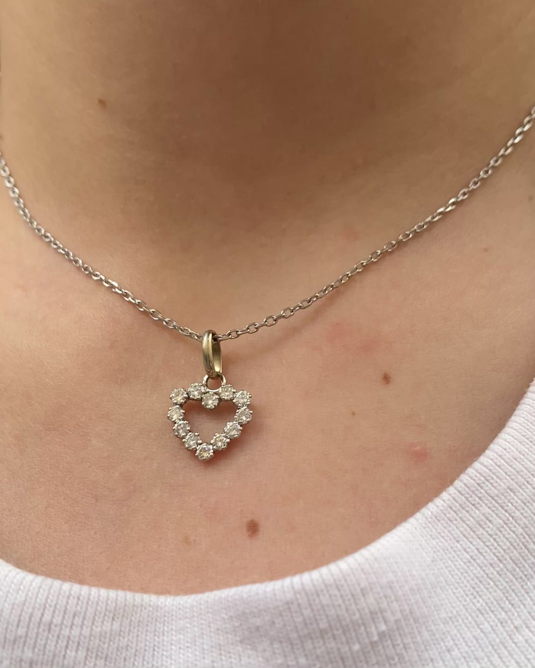 Pendentif Cœur Diamants &quot;Hailey&quot;