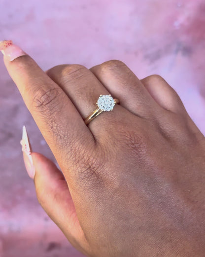 Bague Solitaire Diamants 0.40 carat &amp; Or 18 carats 4.13g "Jeanette"