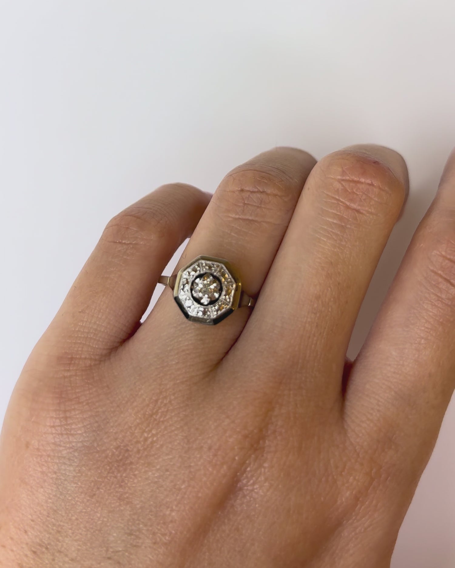 Bague Art Déco Diamant &quot;Lorie&quot;