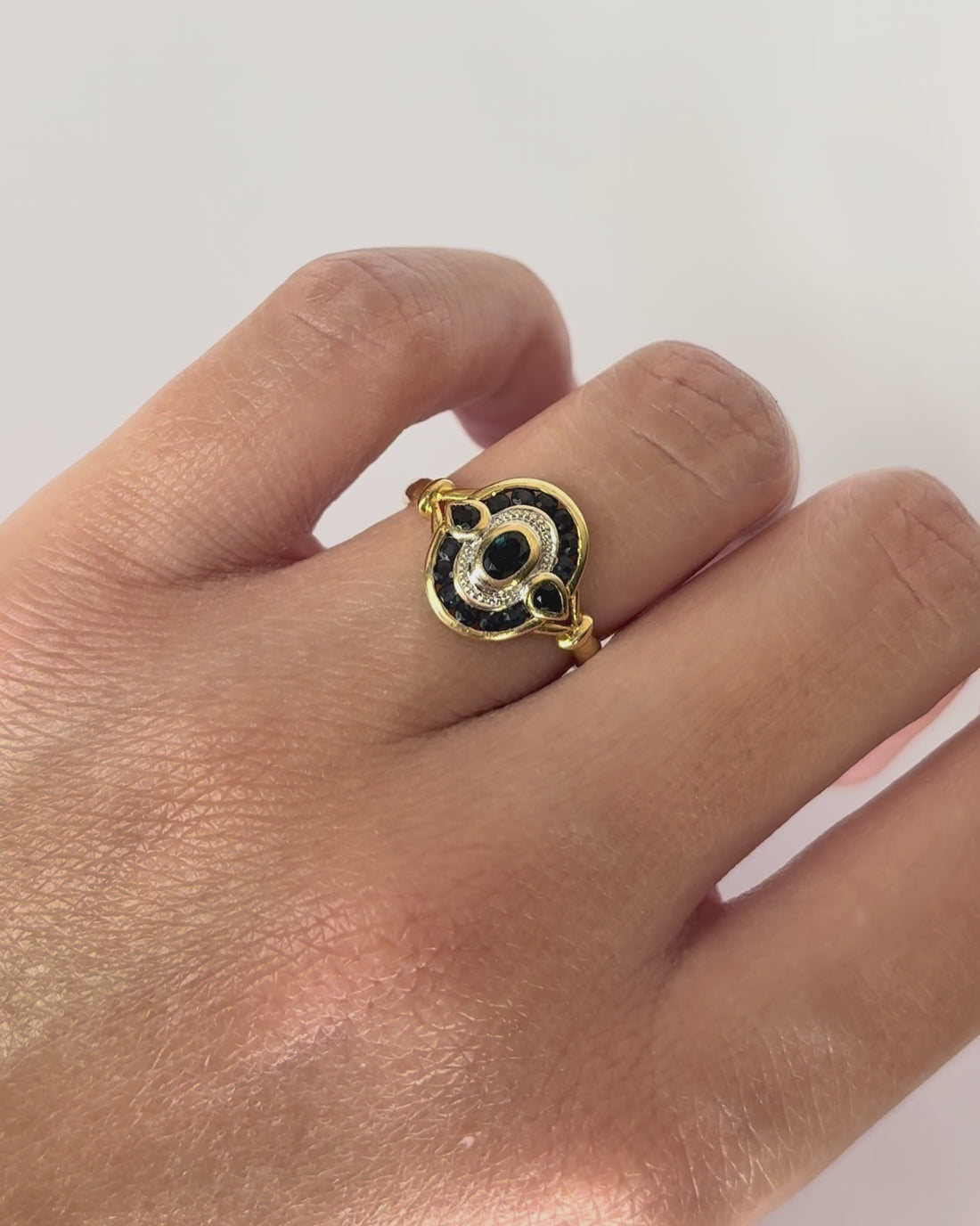 Bague Art Déco Saphirs 0.61 ct &quot;Julia&quot;