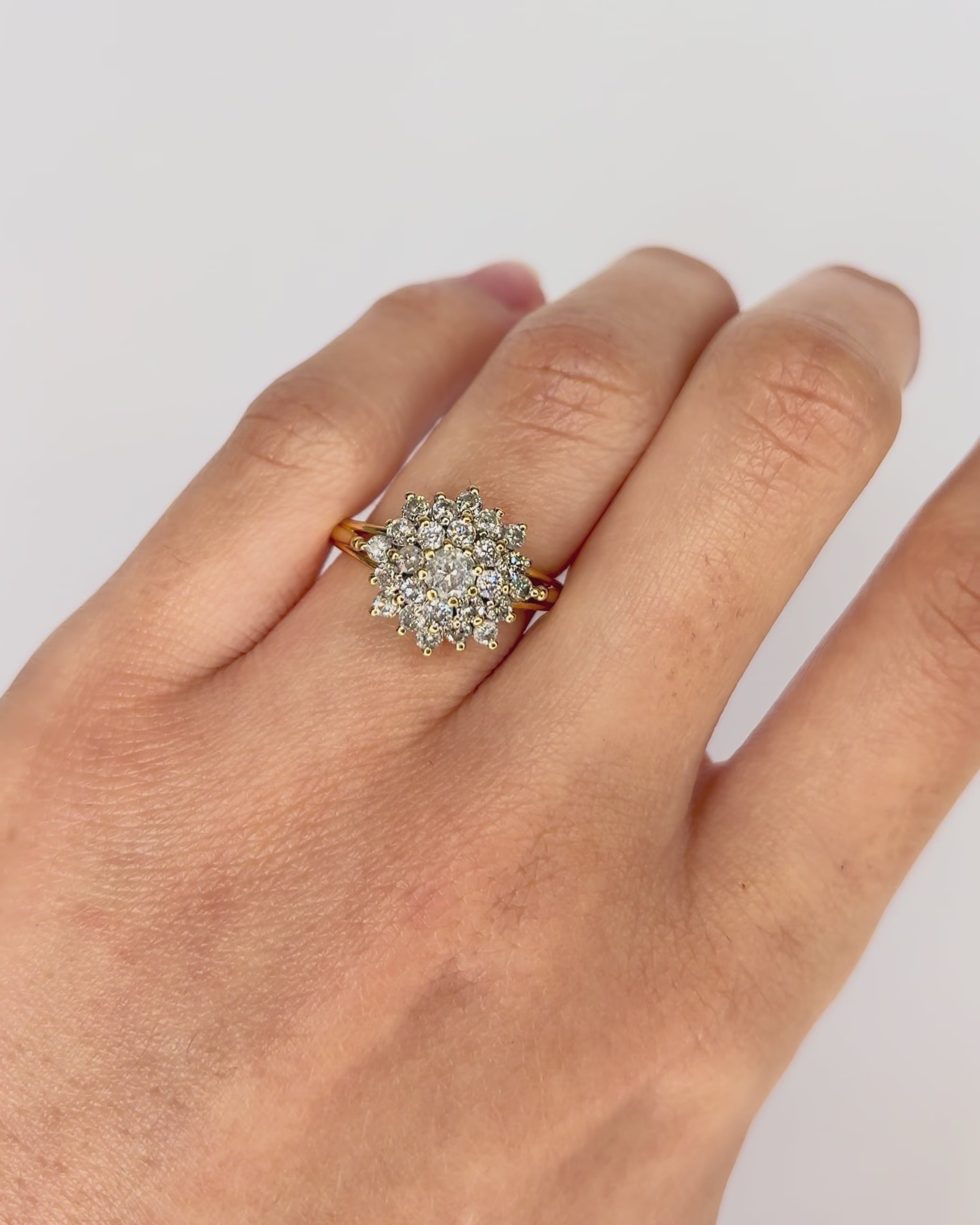 Bague Marguerite Diamants 1 carat "Joceline"