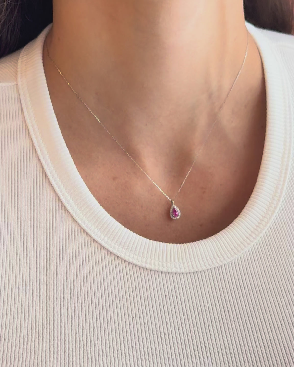 Rose Sapphire &amp; Diamond Pendant "Rosa"