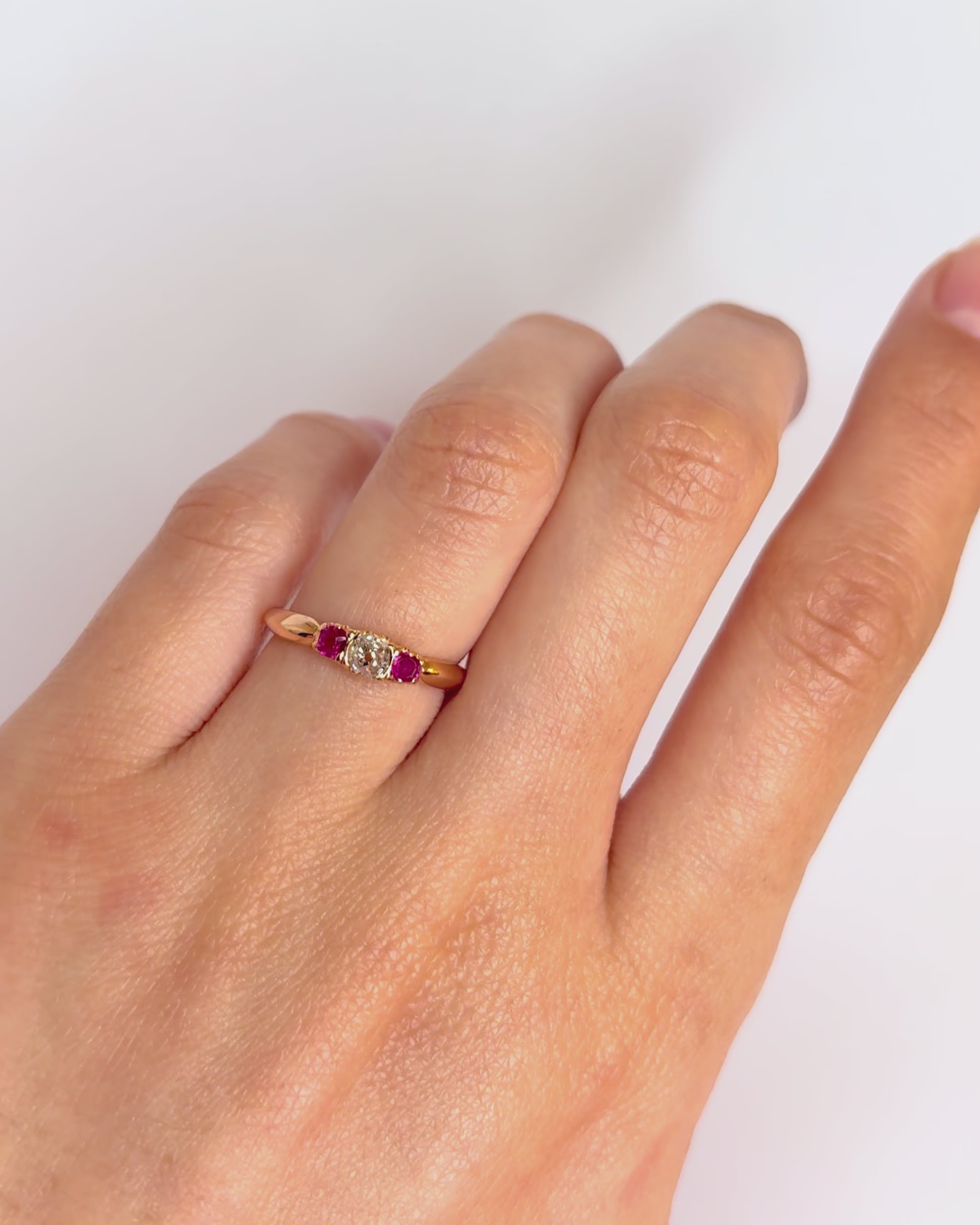 Bague Trilogie Diamant &amp; Rubis "Christa"