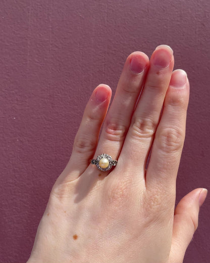 Bague Marguerite Perle &amp; Diamants &quot;Isaé&quot;