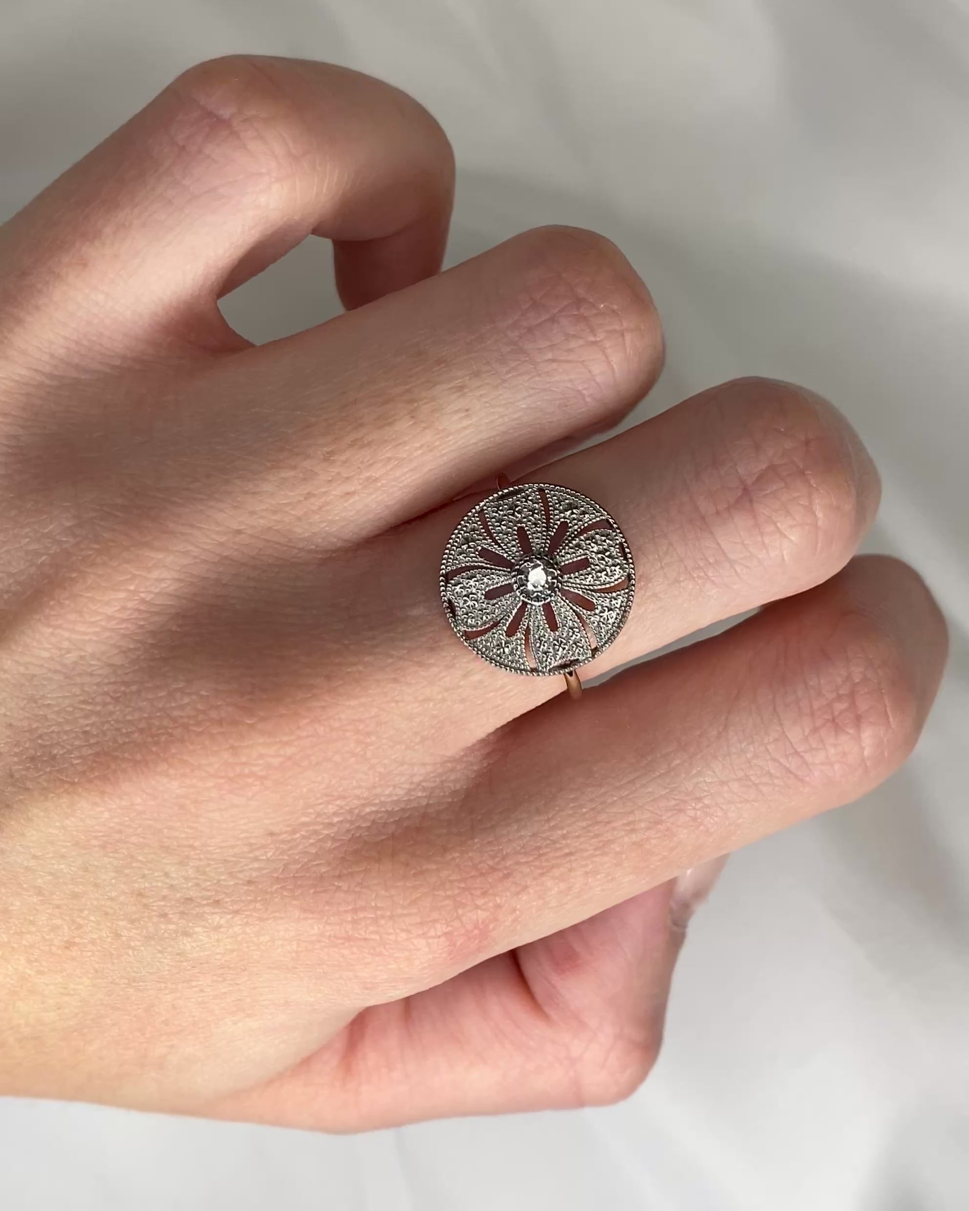 Bague Style Art Déco Diamant "Selina"