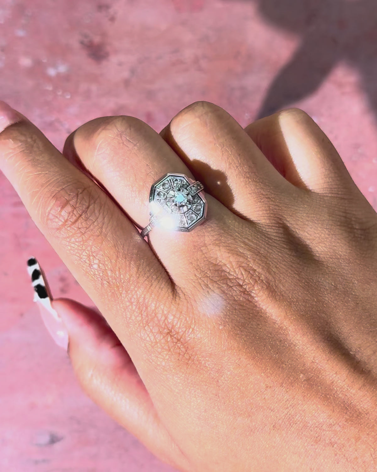Bague Art-Déco Diamants "Michaela"