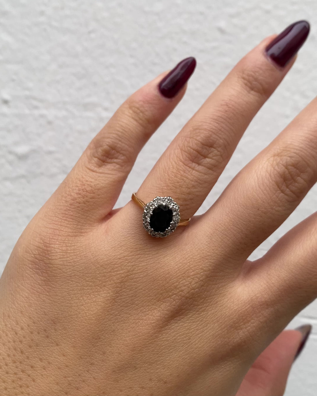 Bague Marguerite Saphir &amp; Diamants &quot;Adeline&quot;
