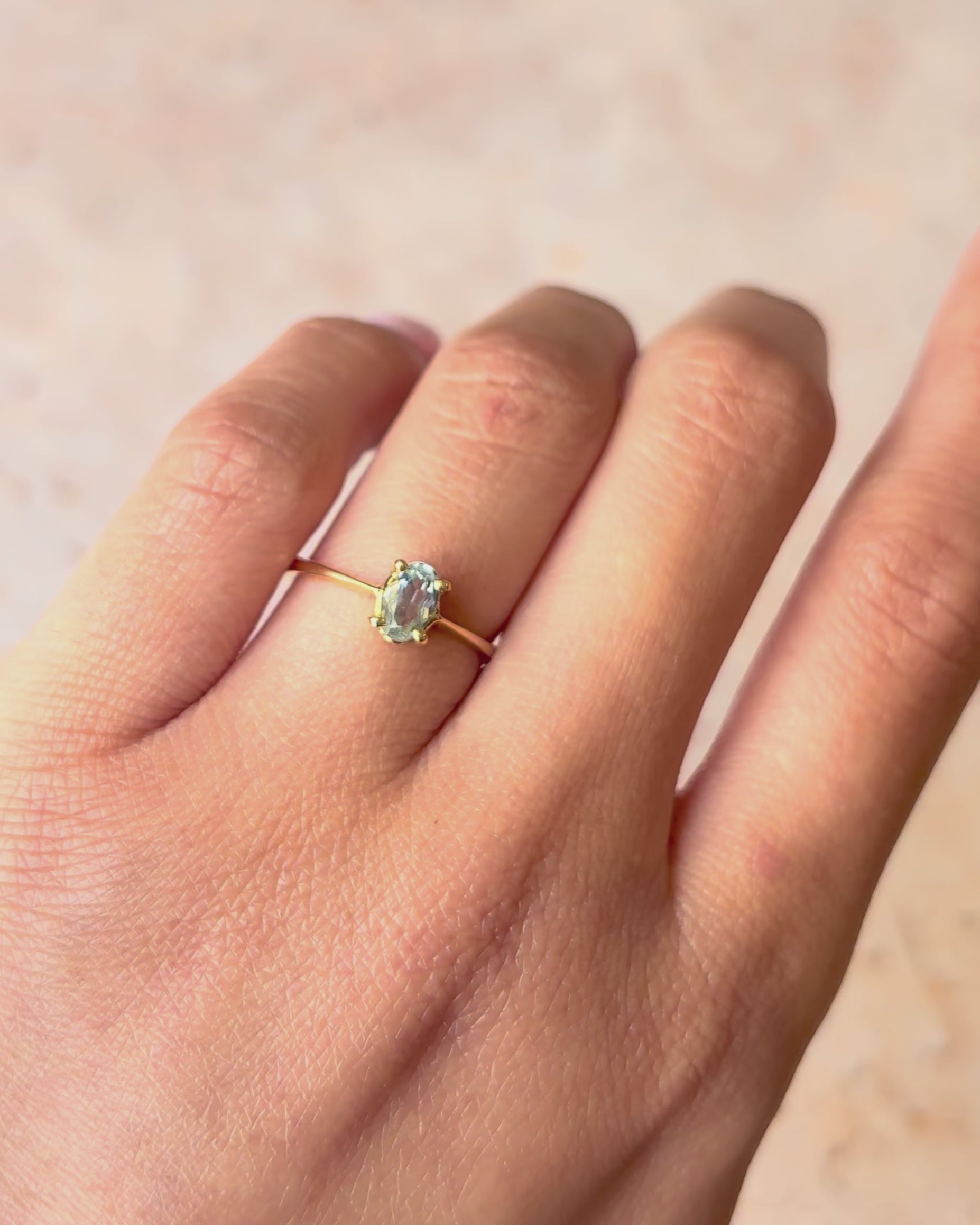 Bague Solitaire Aigue-Marine 0.40 carat "Naomie"